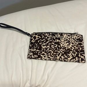 Michael Kors Jet Set Travel HairCalf Wristlet Clutch Handbag
